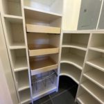 Kitchen pantry shelves and pull out drawers