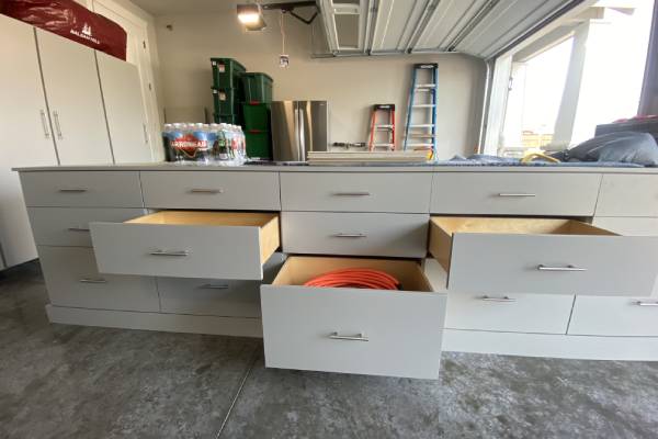 Built-in tool storage - Custom Home Storage - Custom Closets by PNW Closets in Vancouver WA and Camas WA
