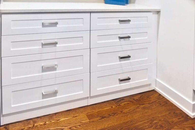 Custom closet built-in dresser drawers